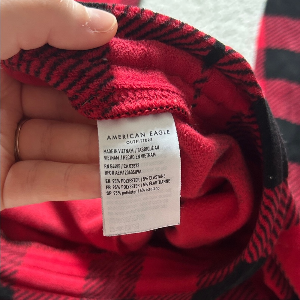 American Eagle Outfitters Red and Black Plaid Pants - Picture 3 of 3